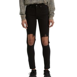 Levi's 721 High Rise Skinny Ripped Jeans